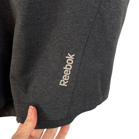 Reebok Athletic Shorts XL Gym Basketball Sportswear Pockets Charcoal Drawstring - Picture 7 of 14